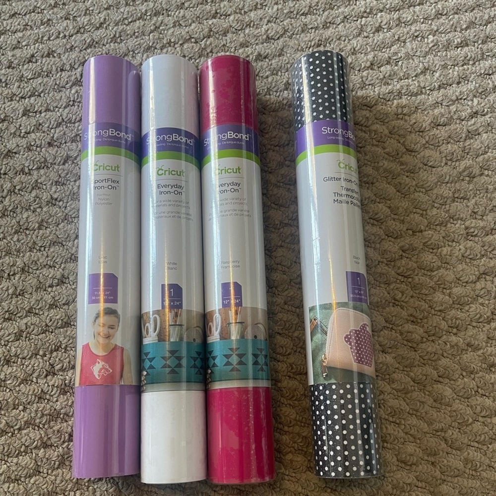 4 Cricut Everyday Iron on Rolls Brand New